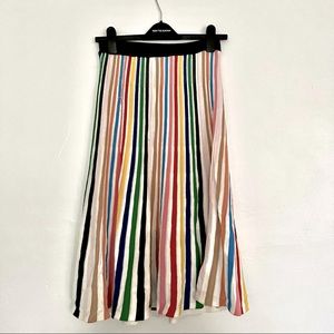 J.Crew Rainbow Striped Midi Sweater Skirt